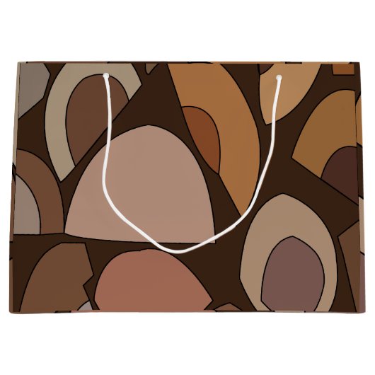 Mittelalterliche moderne geometrische Formen Große Geschenktüte (Vorderseite)