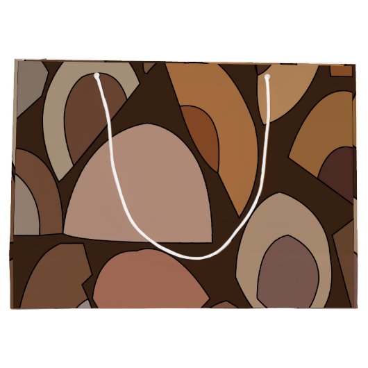 Mittelalterliche moderne geometrische Formen Große Geschenktüte (Rückseite)