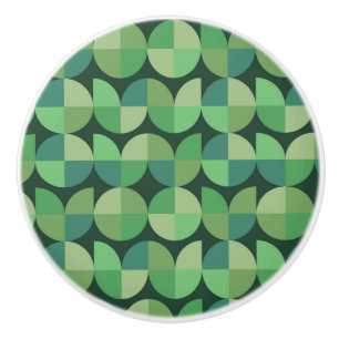 Mittelalterliche moderne geometrische Formen Grün Keramikknauf