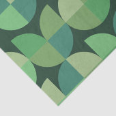 Mittelalterliche moderne geometrische Formen Grün Seidenpapier (Detail)