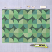 Mittelalterliche moderne geometrische Formen Grün Seidenpapier (Handwerk)