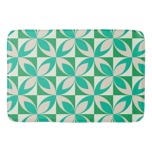 Mittelalterliche moderne geometrische Formen Minze Badematte (Vorderseite)