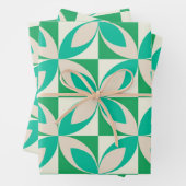 Mittelalterliche moderne geometrische Formen Minze Geschenkpapier Set (Beispiel)