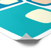 Mittelalterliche moderne geometrische Formen Poster (Ecke)