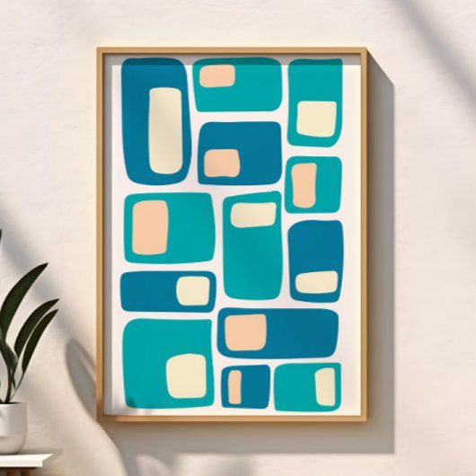 Mittelalterliche moderne geometrische Formen Poster