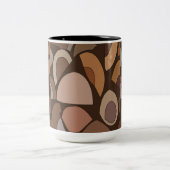 Mittelalterliche moderne geometrische Formen Zweifarbige Tasse (Mittel)