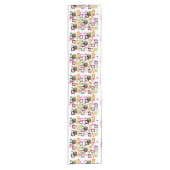 Mittelalterliche moderne geometrische Gewebe Print Kurzer Tischläufer (Vorderseite)