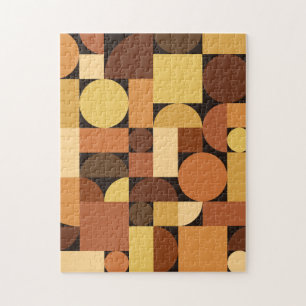 Mittelalterliche moderne geometrische Orange Puzzle
