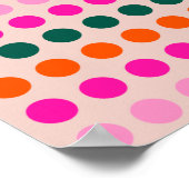 Mittelalterliche moderne geometrische Polka-Punkte Poster (Ecke)