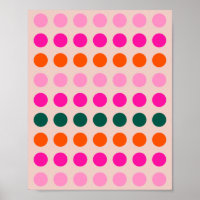Mittelalterliche moderne geometrische Polka-Punkte
