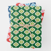 Mittelalterliche Moderne geometrische Weihnachtsze Geschenkpapier Set (Beispiel)