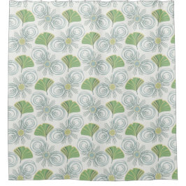 Mittelalterliche Moderne Ginkgo Duschvorhang