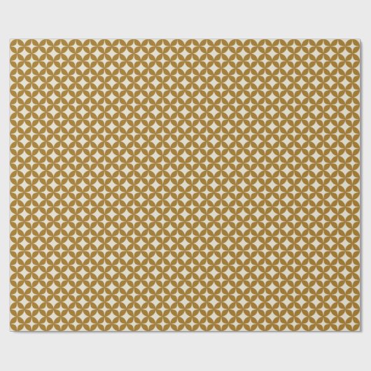 Mittelalterliche moderne goldgelbe gelbe geometris geschenkpapier (Flach)