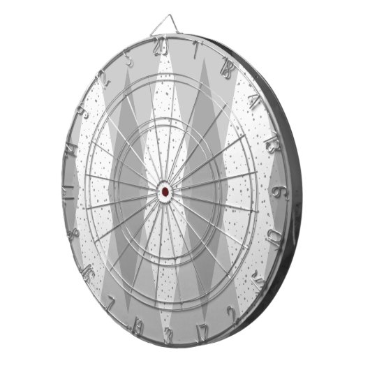 Mittelalterliche Moderne Grau Raute Dart Board Dartscheibe (Vorderseite rechts)