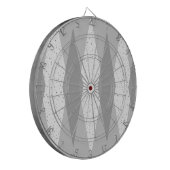 Mittelalterliche Moderne Grau Raute Dart Board Dartscheibe (Vorderseite Links)