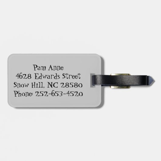 Mittelalterliche moderne Grau-Raute Gepäckmarke Gepäckanhänger (Rückseite horizontal)