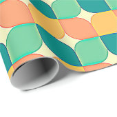 Mittelalterliche Moderne Grün Aquamarin Türkis Ora Geschenkpapier (Rolleneckpunkt)