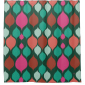 Mittelalterliche moderne grüne Geometrie Duschvorhang (Vorderseite)