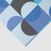 Mittelalterliche Moderne Halbkreise Blue Turqouise Seidenpapier (Detail)