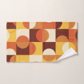 Mittelalterliche Moderne Halbkreise gelb und orang Badhandtuch Set (Handtuch)