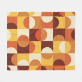 Mittelalterliche Moderne Halbkreise gelb und orang Fleecedecke (Vorderseite (Horizontal))