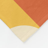 Mittelalterliche Moderne Halbkreise gelb und orang Fleecedecke (Ecke)