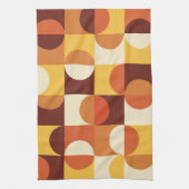 Mittelalterliche Moderne Halbkreise gelb und orang Geschirrtuch (Vertikal)