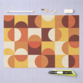 Mittelalterliche Moderne Halbkreise gelb und orang Seidenpapier (Handwerk)