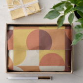 Mittelalterliche Moderne Halbkreise gelb und orang Seidenpapier (Geschenk)