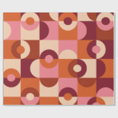 Mittelalterliche moderne Halbkreise rosa braun ora Geschenkpapier (Flach)