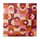 Mittelalterliche moderne Halbkreise rosa orange Fliese (Vorderseite)