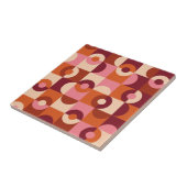 Mittelalterliche moderne Halbkreise rosa orange Fliese (Seite)