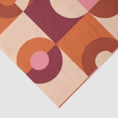 Mittelalterliche moderne Halbkreise rosa orange Seidenpapier (Detail)