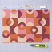 Mittelalterliche moderne Halbkreise rosa orange Seidenpapier (Handwerk)