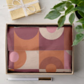 Mittelalterliche moderne Halbkreise rosa orange Seidenpapier (Geschenk)