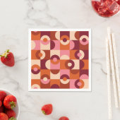 Mittelalterliche moderne Halbkreise rosa orange Serviette (Beispiel)