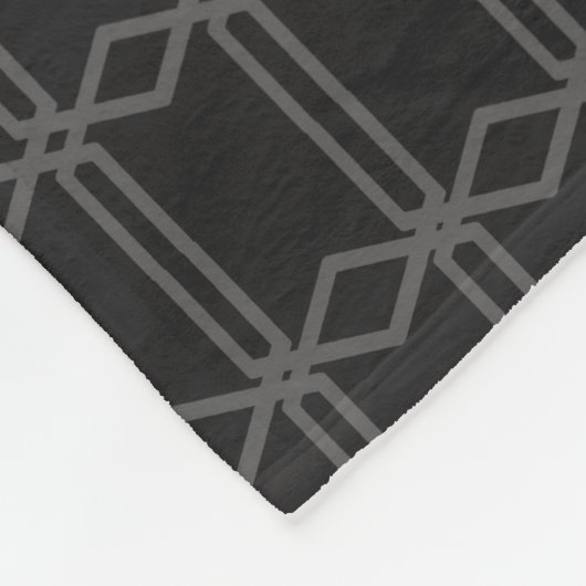 Mittelalterliche moderne Hexagons schwarz farbenfr Fleecedecke (Ecke)