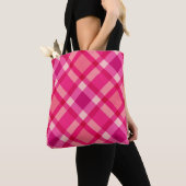 Mittelalterliche Moderne Kariert, Fuchsia Pink und Tasche (Von Nahem)