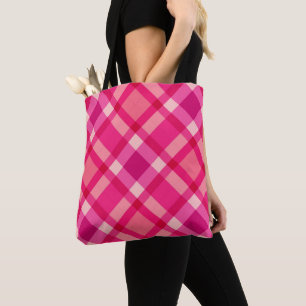 Mittelalterliche Moderne Kariert, Fuchsia Pink und Tasche