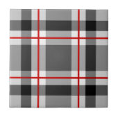 Mittelalterliche Moderne Kariert, schwarz, weiß, g Fliese (Vorderseite)