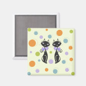 Mittelalterliche moderne Katze Magnet (Vorderseite/Rückseite)