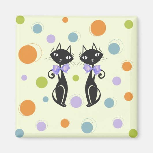 Mittelalterliche moderne Katze Magnet (Vorne)