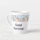 Mittelalterliche moderne Katzen Personalisierte La Milchtasse (Linke Ecke)