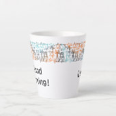 Mittelalterliche moderne Katzen Personalisierte La Milchtasse (Vorderseite)