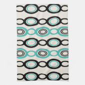 Mittelalterliche moderne Kettenglieder Schwarz Tür Geschirrtuch (Vertikal)