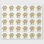 Mittelalterliche Moderne Kunst Dog Pad Print Muste Geschenkpapier (Flach)