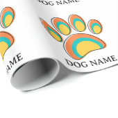 Mittelalterliche Moderne Kunst Dog Pad Print Muste Geschenkpapier (Rolleneckpunkt)