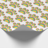 Mittelalterliche moderne Kunst Hundeschlitten druc Geschenkpapier (Ecke)