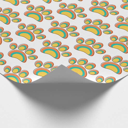 Mittelalterliche moderne Kunst Hundeschlitten druc Geschenkpapier (Ecke)