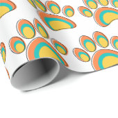 Mittelalterliche moderne Kunst Hundeschlitten druc Geschenkpapier (Rolleneckpunkt)